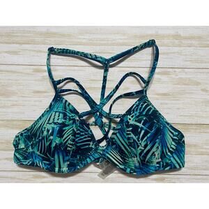 Victorias secret PINK - women's size XS tropical strappy cross front bikini top
